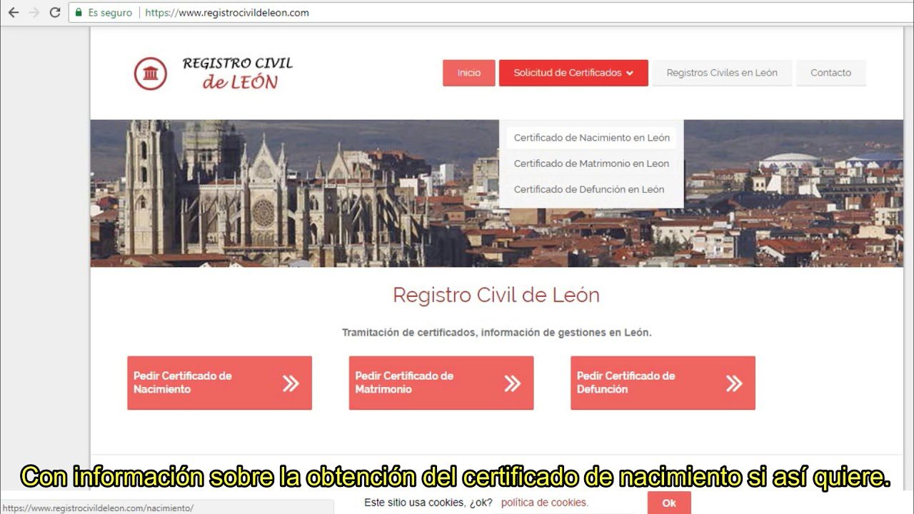 cita previa registro civil leon